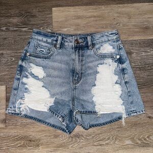 American eagle high rise denim shorts